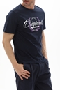 JACK & JONES-Ανδρικό t-shirt JACK & JONES 12232997 JORBOOSTER ναυτικό μπλε